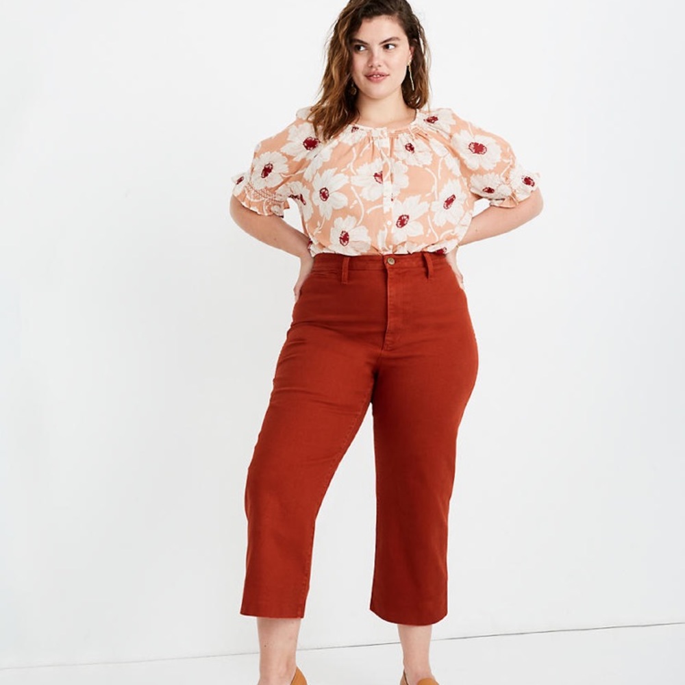 Madewell Slim Emmett Wide-Leg Crop Pants